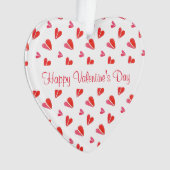 MINI COEURS Saint Valentin Acrylique Ornement card (devant)