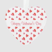 MINI COEURS Saint Valentin Acrylique Ornement card (dos)