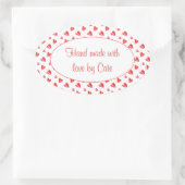 MINI COEURS Stickers Ovale "fait main" (Sac)