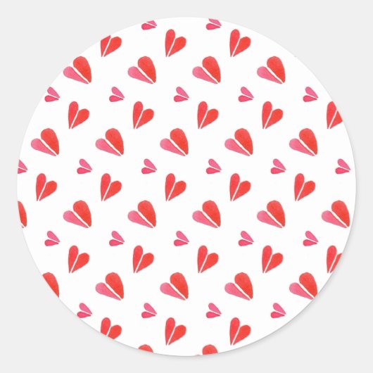 MINI COEURS Stickers Rond (Devant)