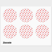 MINI COEURS Stickers Rond (Feuille)