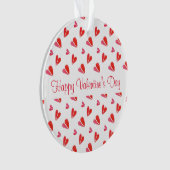 MINI COEURS Valentine Acrylique Circle Ornement (devant)