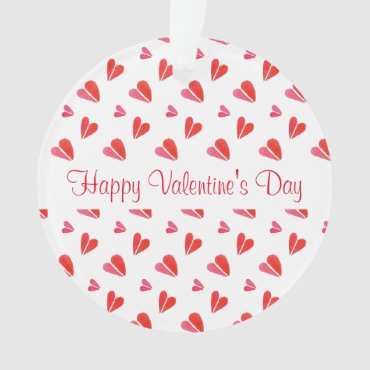 MINI COEURS Valentine Acrylique Circle Ornement (devant)