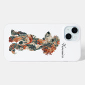 Mini Colorful Folk Art Standard Poodle iPhone 15 Coque (Verso (horizontal))