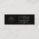 Mini Composez le carte de visite d'artiste - or chic et (Dos)