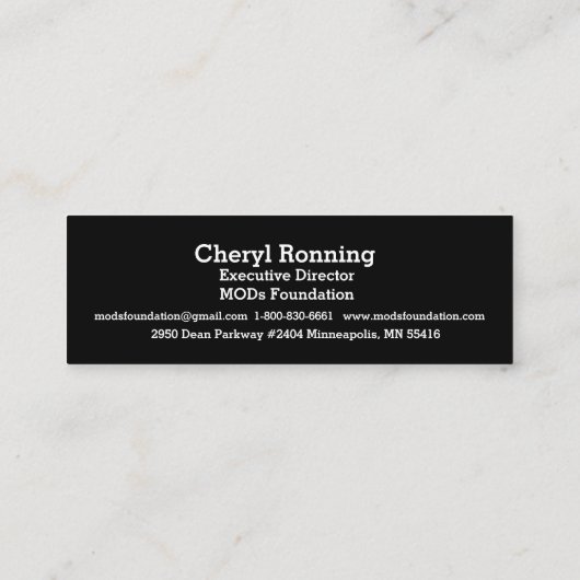 Mini Conception de carte de visite de logo de base de (Dos)