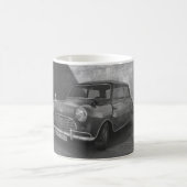 Mini Cooper auto zwarte en witte mok (Center)