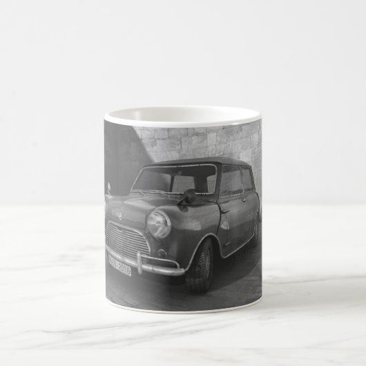  Mini Cooper auto zwarte en witte mok (Center)