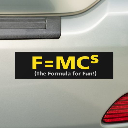 MINI COOPER FORMULA VOOR FUN Bumpersticker (Op auto)