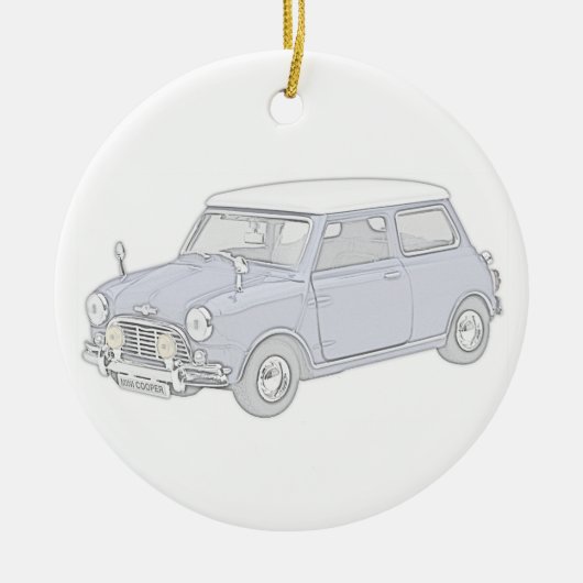 Mini Cooper  Keramisch Ornament (Voorkant)