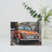 Mini Cooper Retro  Italiaans briefkaart (Staand voorkant)