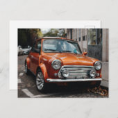 Mini Cooper Retro  Italiaans briefkaart (Voorkant / Achterkant)