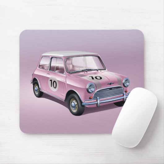 Mini Cooper S1 roze Muismat (Met muis)