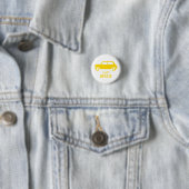 Mini Cooper Trading Pin - Geel op wit Ronde Button 3,2 Cm (In situ)
