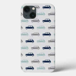 Mini Coopers on Go - Blauw & grijs iPhone 13 Hoesje