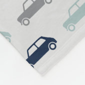 Mini Coopers on Go - Blauw & grijs - Fleece Deken (Hoek)