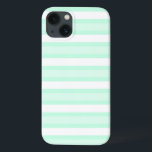 Mini coque Aqua Stripe iPad<br><div class="desc">Design simple et élégant,  avec de jolis rayures pastel dans deux tons bleu vert et blanc. Un design personnalisable pour personnaliser avec votre propre texte,  images et idées. Image d'art numérique originale créée par QuirkyChic.</div>