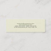 Mini Couleur beige clair Carte de visite taille maigre (Dos)