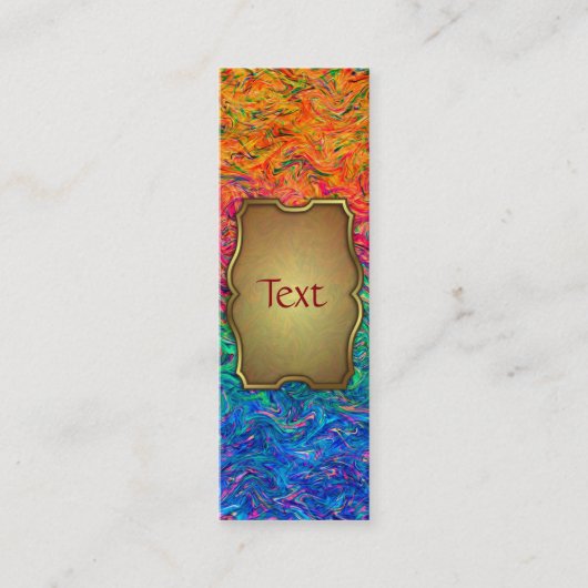 Mini Couleurs de fluide de carte de visite de signet (Devant)