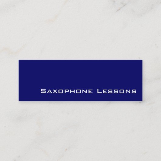 Mini Cours de saxophone blanc de marine carte de visite (Devant)