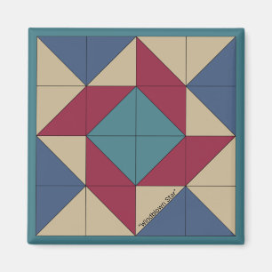 Mini courtepointe Americana Pinwheel Magnet