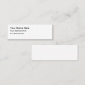 Mini Créez votre propre Carte de visite Skinny (Devant / Derrière)