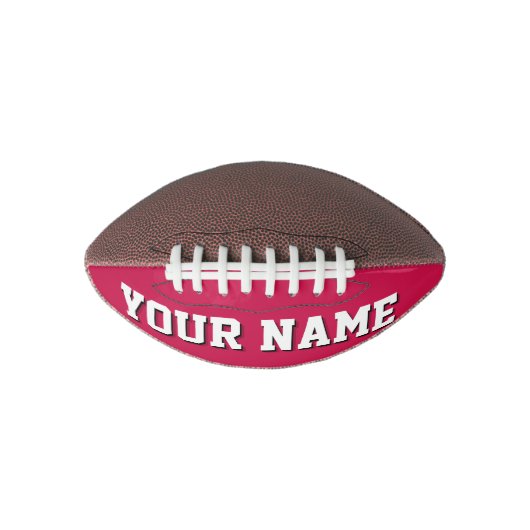 Mini CRIMSON RED EN WHITE Personalized Football (Voorkant)