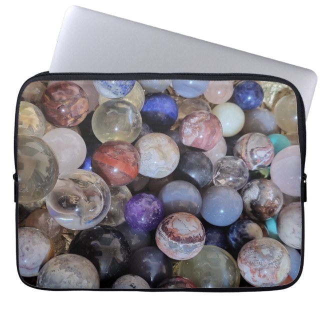 Mini Crystal Spheres Laptop Sleeve (Voorkant)