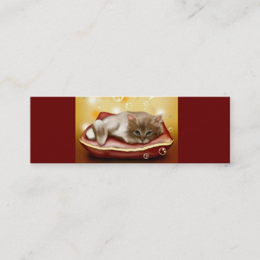 Mini Cute Dream Kitten Carte de visite (Devant)