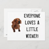 Mini Dachshund Little Wiener Briefkaart (Voorkant / Achterkant)