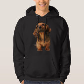 Mini Dachshund Long Hazard Red Puppy Dog Hoodie (Voorkant)
