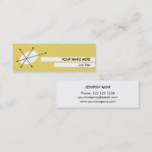 Mini Dazzle carte de visite jaune maigre blanc (Devant / Derrière)