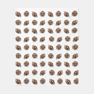 Mini dennenappels op wit patroon fleece deken