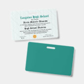 Mini diplôme - Badge taille paquet Alexis (Avant & arrière)