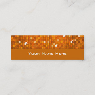 Mini Disco Carreaux Orange carte de visite maigre