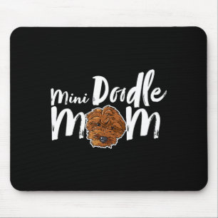 Mini Doodle moeder hond schattige meisjesachtige h Muismat