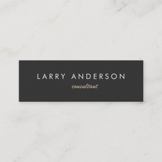 Mini dubbelzijdig grijs consultant Visitekaartje (Voorkant)