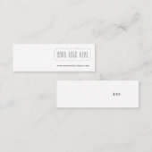 Mini Earring Display Card Visitekaartje (Voorkant / Achterkant)