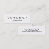 Mini Écriture manuscrite unique Carte de visite de tail (Devant / Derrière)