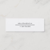 Mini eenvoudig minimalistisch Visitekaartje (Achterkant)