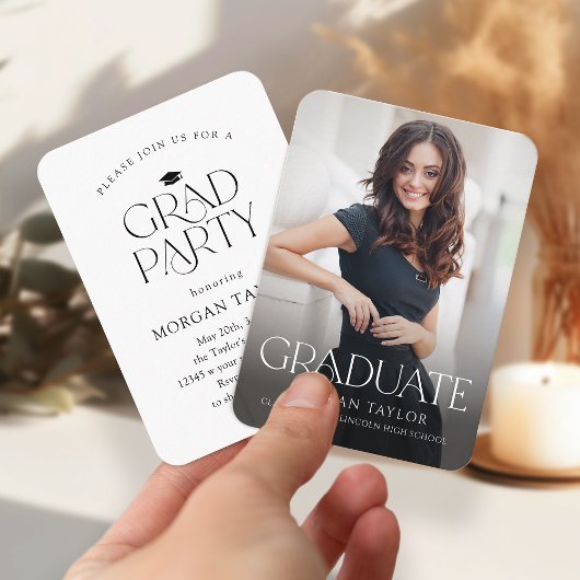 Mini Elegance Photo Graduation Invitation