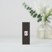 Mini Élégant Carte de visite de maquillage de monogramm (Debout devant)