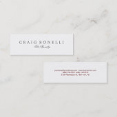 Mini Élégant Carte de visite d'écriture manuscrite (Devant / Derrière)