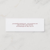 Mini Élégant Carte de visite d'écriture manuscrite (Dos)