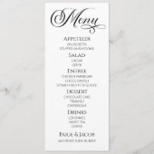 Mini Élégant Classic Mariage Menu (Devant)
