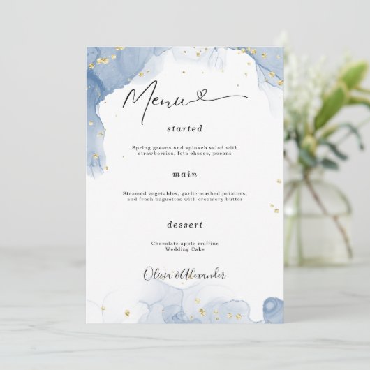 Mini Elégant Mariage Menu Poster Mariage (Debout devant)