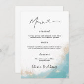 Mini Elégant Mariage Menu Poster Mariage (Devant / Derrière)