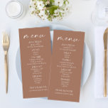 Mini Élégant Mocha Mousse Mariage menu<br><div class="desc">Il s'agit d'un menu Mariage minimaliste Élégant Mocha Mousse.</div>