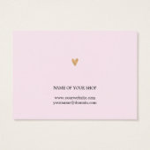 Mini Elegant Rose Faux Gold Heart Eear Card (Dos)