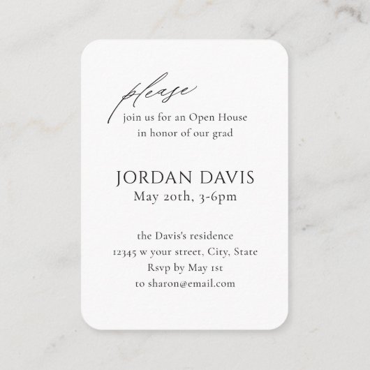 Mini Elegant Script Arch Photo Invitation (Dos)